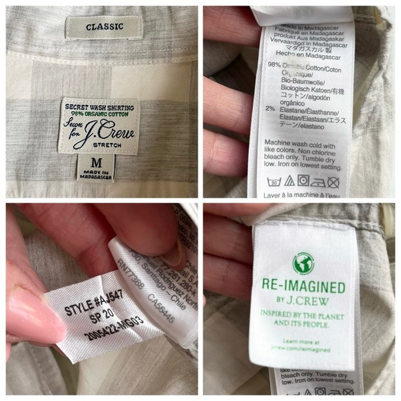 J. Crew Stretch Secret Wash Cotton Poplin Shirt - Picture 8 of 8